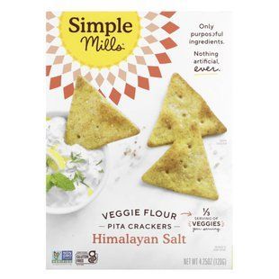 Simple Mills, крекери з лаваша з рослинного борошна, гімалайська сіль, 120 г (4,25 унції)