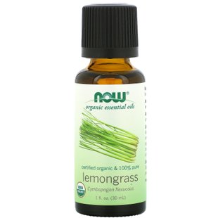 Масло лемонграсса органик Now Foods (Lemongrass Essential Oils) 30 мл купить в Киеве и Украине