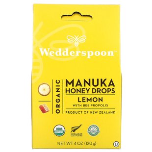 Леденцы с медом манука лимоном и прополисом Wedderspoon (Manuka Honey) 120 г купить в Киеве и Украине