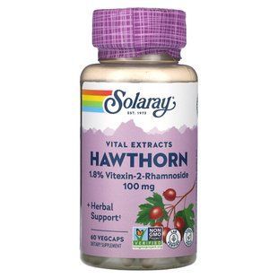 Solaray, Vital Extracts, Hawthorn, 100 mg, 60 VegCaps купить в Киеве и Украине