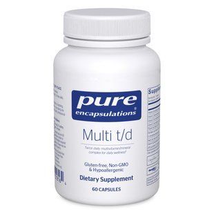 Мультивитамины Pure Encapsulations (Multi T/D) 60 капсул купить в Киеве и Украине