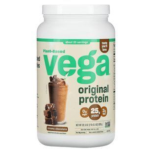 Vega, Plant-Based Original Protein, Creamy Chocolate, 2 lb 0.5 oz (920 g) купить в Киеве и Украине