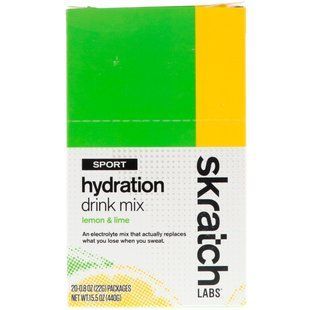 Спортивна суміш для гідратації напоїв, лимон і лайм, SKRATCH LABS, 20 штук, по 0,8 унції (22 г) кожен