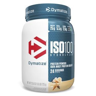 ISO100 hydrolyzed, 100% isolate whey protein, vanilla for connoisseurs, Dymatize Nutrition, 725 g