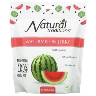 Organic Traditions, Вяленое мясо арбуза, 5,8 унции (165 г) купить в Киеве и Украине