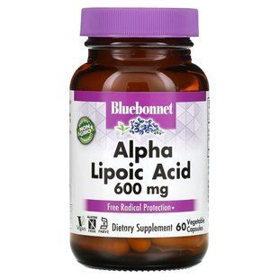 Альфа-липоевая кислота Bluebonnet Nutrition (Alpha Lipoic Acid) 600 мг 60 капсул купить в Киеве и Украине