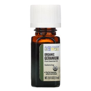 Органическая герань Aura Cacia (Geranium Oil) 7.4 мл купить в Киеве и Украине