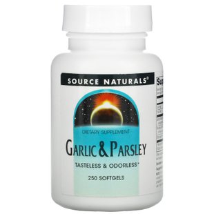 Чесночное масло с петрушкой Source Naturals (Garlic & Parsley) 250 капсул купить в Киеве и Украине