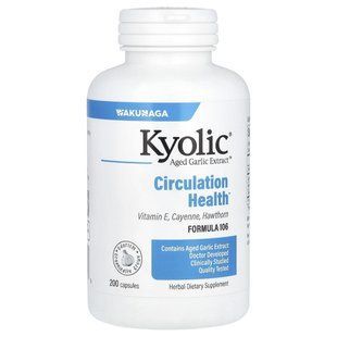 Экстракт чеснока улучшение кровообращения формула 106 Kyolic (Garlic Circulation) 200 капсул купить в Киеве и Украине