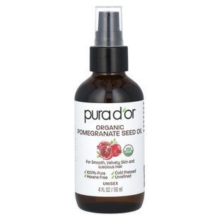 Pura D'or, Organic Pomegranate Seed Oil, 4 fl oz (118 ml) купить в Киеве и Украине
