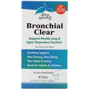 Очищение бронхов EuroPharma, Terry Naturally (Bronchial Clear) 90 таблеток купить в Киеве и Украине