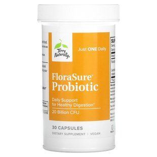 Terry Naturally, FloraSure Probiotic, 20 Billion CFU, 30 Capsules купить в Киеве и Украине