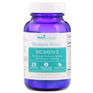 Пробиотики для женщин Nutricology (Restore-Biotic Women's) 25 млрд КОЕ 60 капсул купить в Киеве и Украине