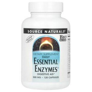Щоденні незамінні ферменти Source Naturals (Daily Essential Enzymes) 500 мг 120 вегетаріанських капсул