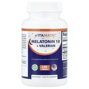 Vitamatic, Meltonin 10 + валериана, 120 таблеток купить в Киеве и Украине