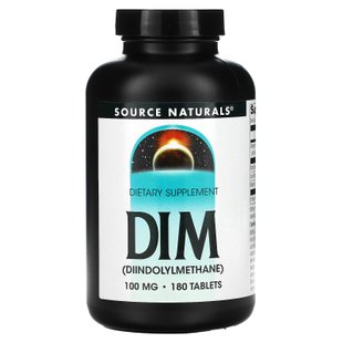 ДИМ (диндолилметан), DIM (Diindolylmethane), Source Naturals, 100 мг, 180 таблеток купить в Киеве и Украине