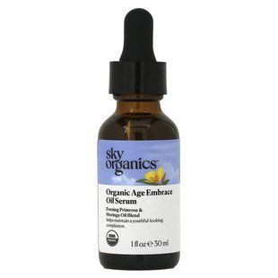 Sky Organics, Organic Age Embrace Oil Serum, Evening Primrose & Moringa Oil Blend, 1 fl oz (30 ml) купить в Киеве и Украине