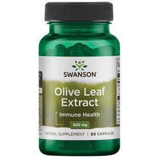 Экстракт Оливковых Листьев, Olive Leaf Extract, Swanson, 500 мг, 60 капсул купить в Киеве и Украине