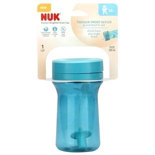 NUK, Everlast Weighted Straw Cup, 12+ Months, Teal, 10 oz (300 ml) купить в Киеве и Украине