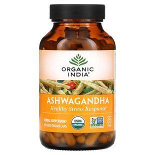 Ашваганда, Ashwagandha, Organic India, 180 вегетарианских капсул купить в Киеве и Украине