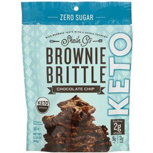 Кето, шоколадна стружка, Brownie Brittle, Keto, Chocolate Chip, Sheila G's, 64 г