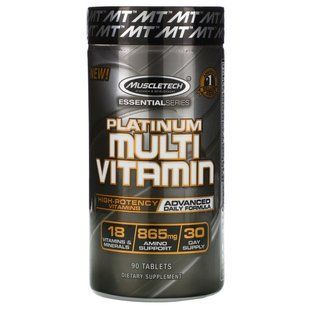 Muscletech, Essential Series, platinum multivitamin, 90 tablets