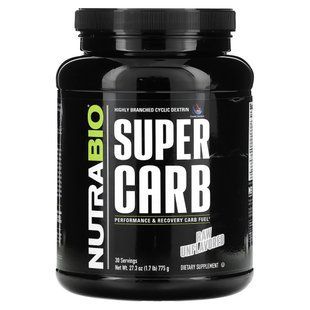 NutraBio, Super Carb, Raw Unflavored, 1.7 lb (775 g) купить в Киеве и Украине