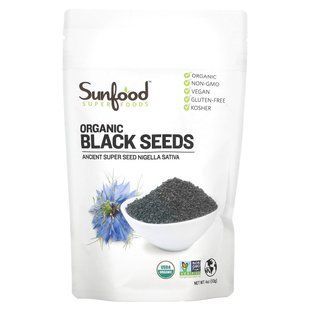 Органические черные семена Sunfood (Organic Black Seeds) 113 г купить в Киеве и Украине