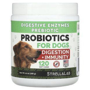 StrellaLab, Probiotics, For Dogs, Bacon, 120 Soft Chews, 10 oz (288 g) купить в Киеве и Украине