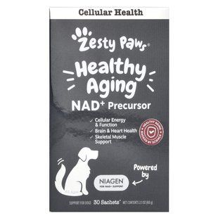 Zesty Paws, здорове старіння, прекурсор NAD+, для собак, 30 пакетиків, 60 г (2,1 унції)