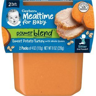Gerber, Индейка из сладкого картофеля и цельнозерновой ужин, натурщик, 2 упаковки по 4 унции (113 г) каждая купить в Киеве и Украине