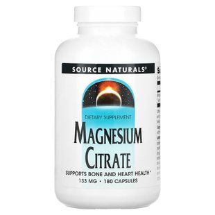 Магния цитрат, Magnesium Citrate, Source Naturals, 133 мг, 180 капсул купить в Киеве и Украине