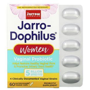 Вагинальные пробиотики, женское здоровье, Women, Vaginal Flora and Urinary Tract Health, Jarrow Formulas, 5 млрд, 60 вегетарианских капсул купить в Киеве и Украине