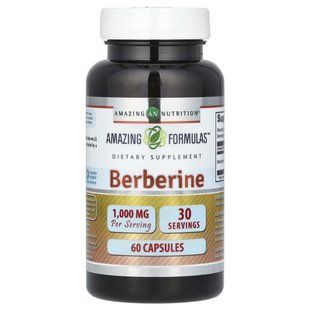 Amazing Nutrition, Berberine, 1,000 mg, 60 Capsules (500 mg per Capsule) купить в Киеве и Украине