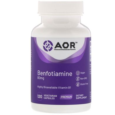 Бенфотіамін Advanced Orthomolecular Research AOR 120 капсул
