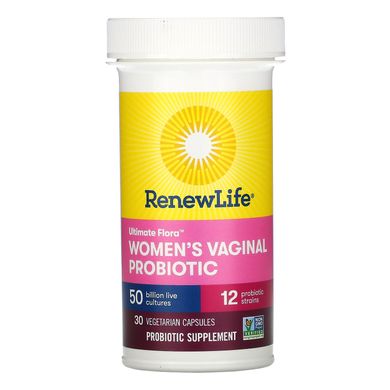 Вагинальный пробиотик для женщин Renew Life (Ultimate Flora Women's Vaginal Probiotic 50 Billion) 50 миллиардов 30 капсул купить в Киеве и Украине