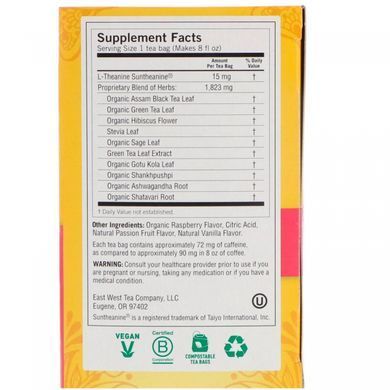 Green tea for weight loss Yogi Tea (Slim Life) 16 bags with raspberry flavor.