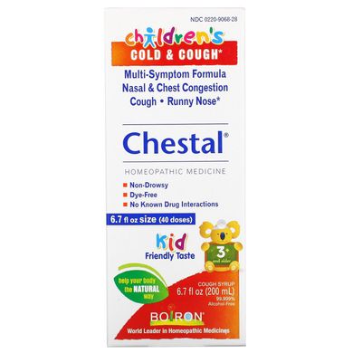 Chestal, засіб від застуди та кашлю для дітей, Boiron, 6,7 рідкої унції (200 мл)