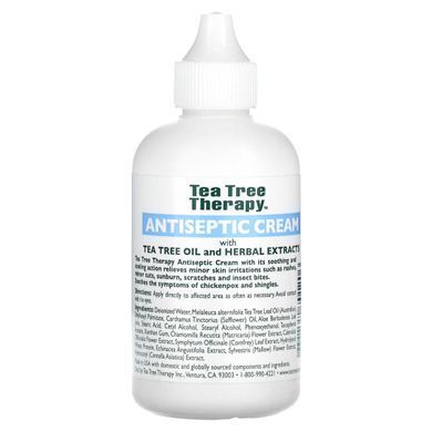 Антисептичний крем з олією чайного дерева і трав'яними екстрактами, Tea Tree Therapy, 4 рідких унцій (118 мл)