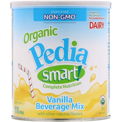 Поживний напій (дитяча суміш) Pedia Smart! зі смаком ванілі, Nature's One, 12,7 унцій (360 г)
