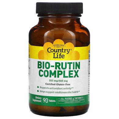 Комплекс рутина з біофлавоноїдами Country Life (Bio-Rutin Complex) 500 мг / 500 мг 90 таблеток