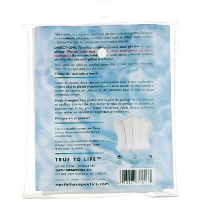 Подушка з покриттям для ванної Terry, релаксаційна терапія, Earth Therapeutics, 1 подушка