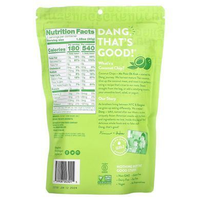 Кокосові чіпси підсмажені Dang Foods LLC (Coconut Chips) 90 г