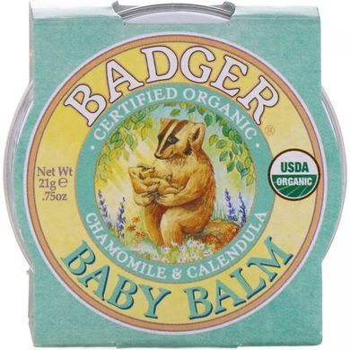 Детский бальзам, ромашка и календула, Badger Company, 0,75 унции (21 г) купить в Киеве и Украине