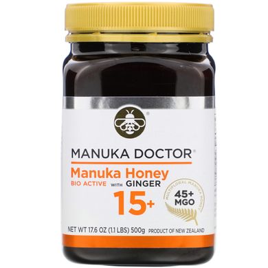Лісовий мед Манука Manuka Doctor (Manuka Honey) 15+ з імбиром 500 г