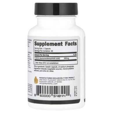 PrePrimal, TUDCA, 500 mg, 30 Capsules купить в Киеве и Украине