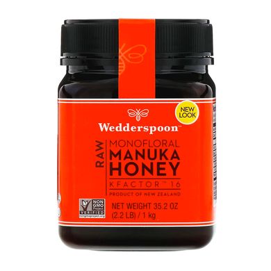 Натуральний монофлорний мед манука, KFactor 16, Wedderspoon, 1 кг