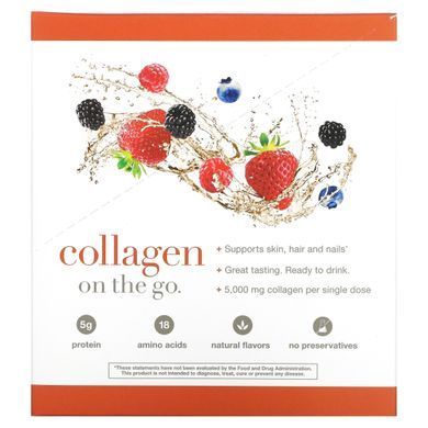 Рідкий колаген Youtheory (Liquid Collagen) 360 мл 12 пробірок натуральні ягоди