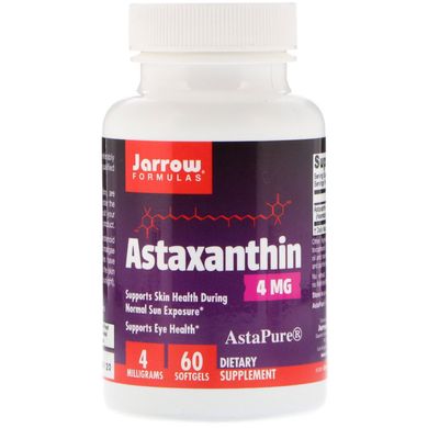 Астаксантин Jarrow Formulas (Astaxanthin) 4 мг 60 капсул