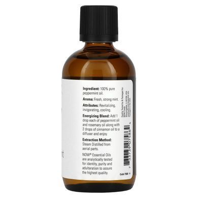 Ефірна олія перцевої м'яти Now Foods (100% Pure Peppermint) 118 мл